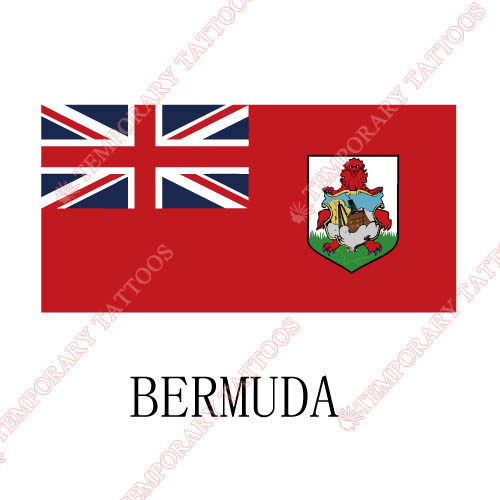 Bermuda flag Customize Temporary Tattoos Stickers NO.1830